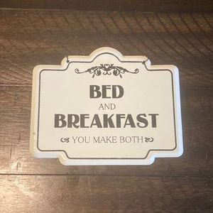 Tin kitchen home goods sign